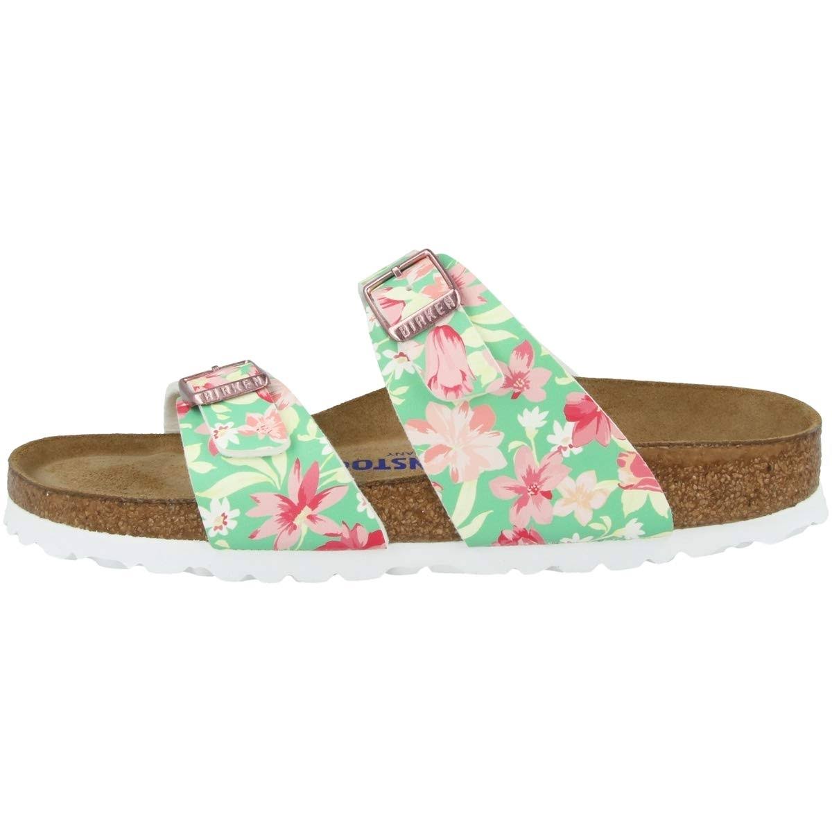 Birkenstock Women's Sandales Sydney SFB Birko-Flor Supernatural Flower Emerald
