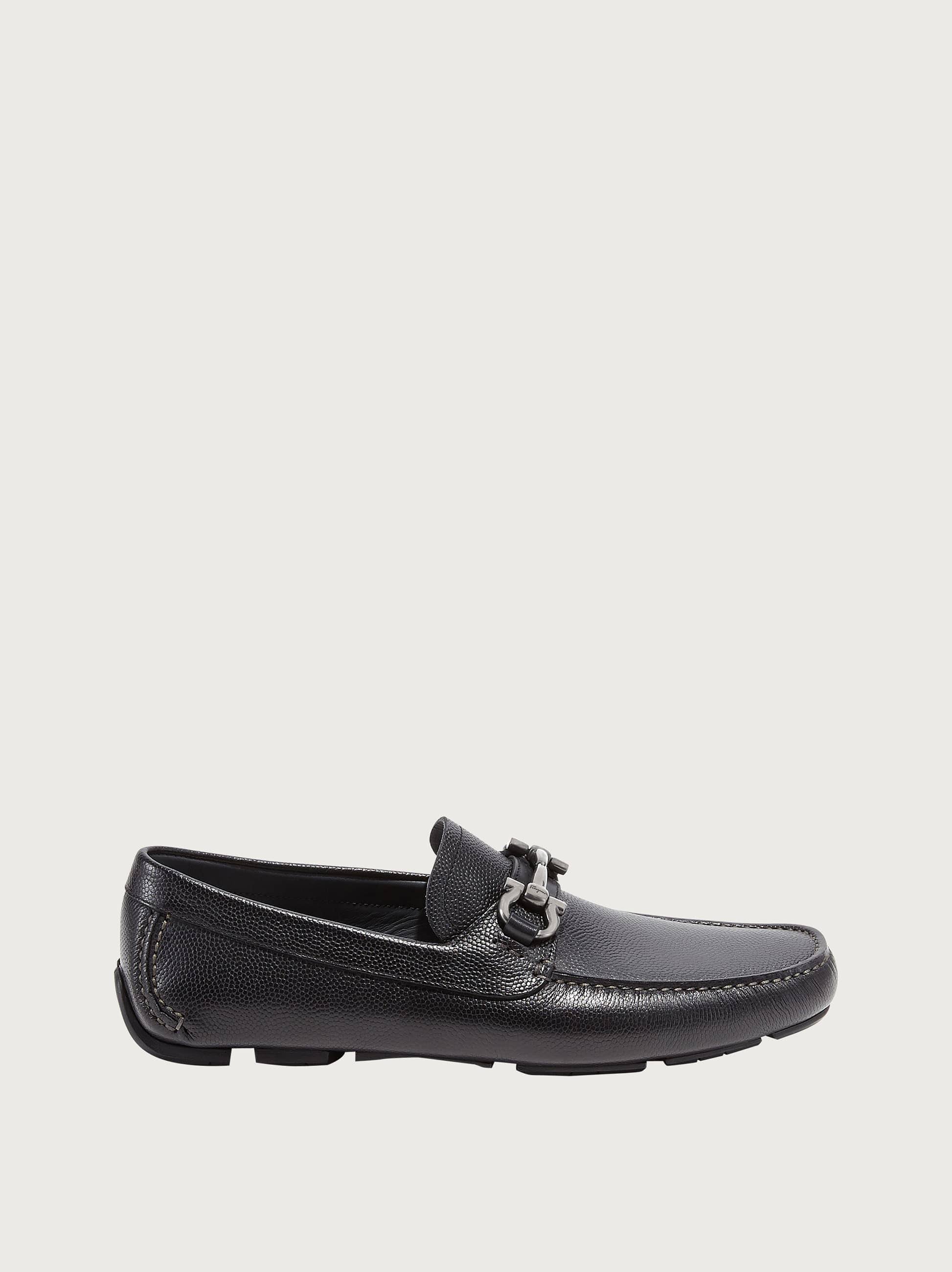 Salvatore Ferragamo Parigi Gancini Bit Leather Driver, 10.5 / Black