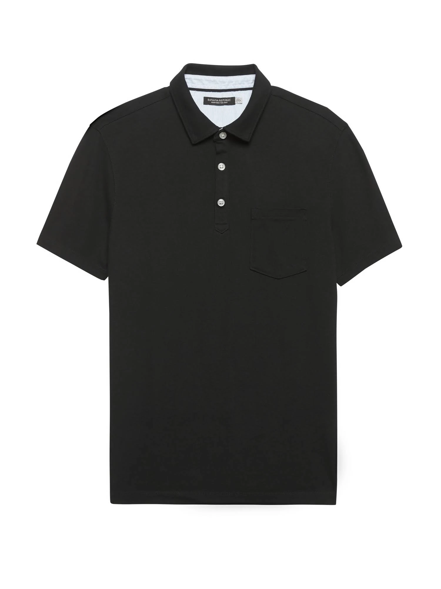 Banana Republic Men's Don&t-Sweat-It Polo Shirt Black Tall Size XL