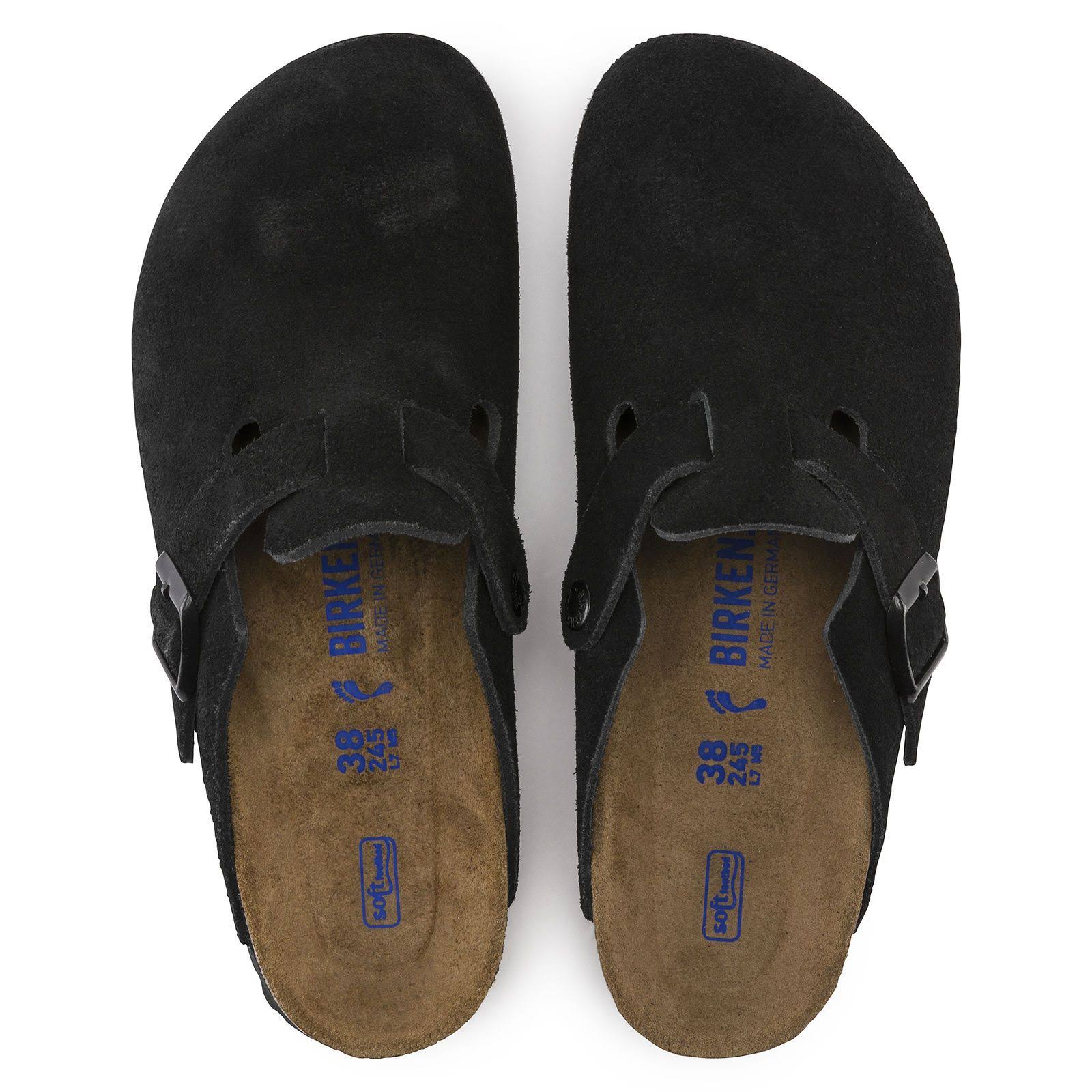 Birkenstock Boston Soft Footbed Clog - 43 - Black Suede