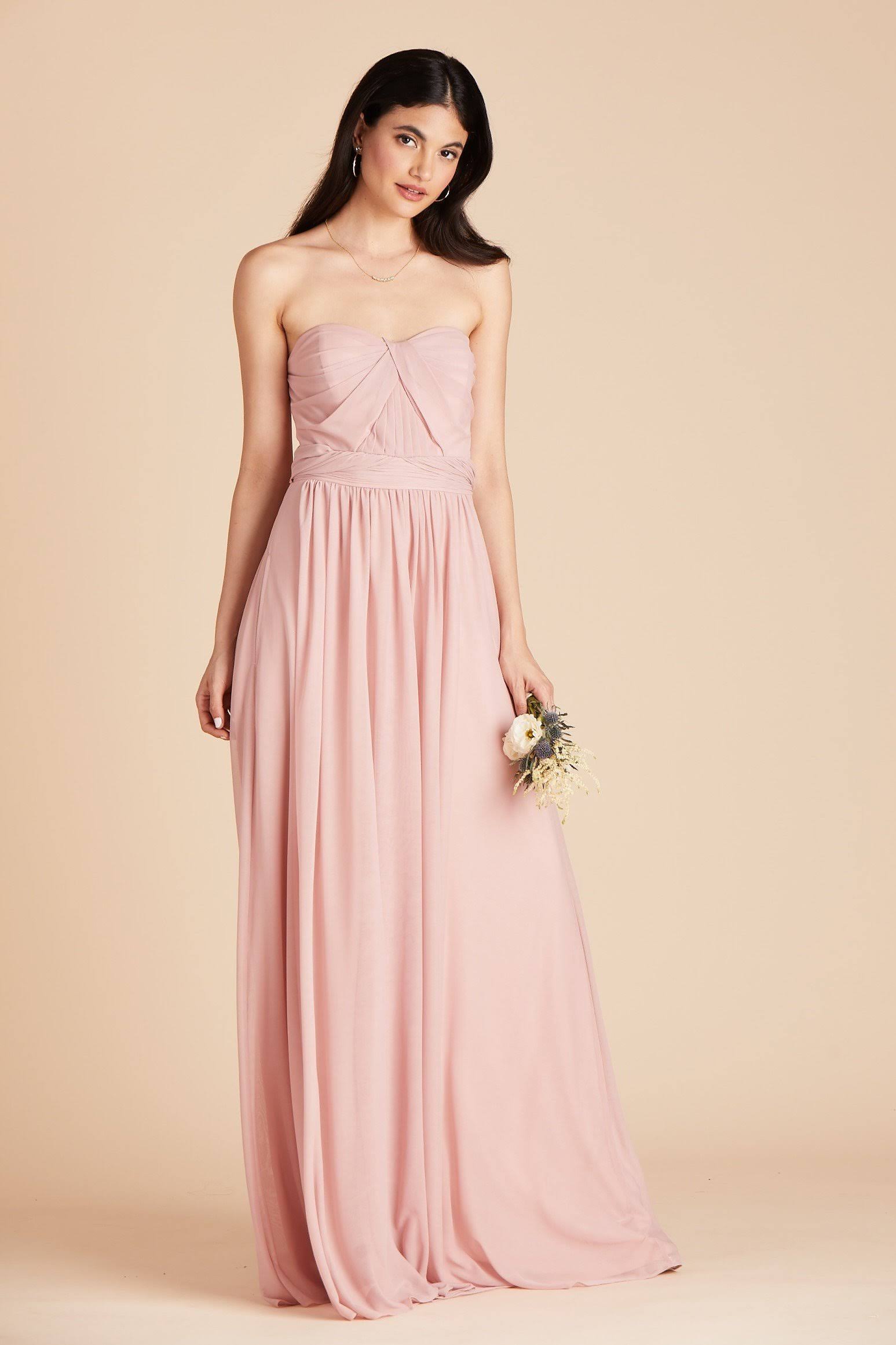 Chicky Convertible Bridesmaid Dress in Dusty Rose Xs / Dusty Rose