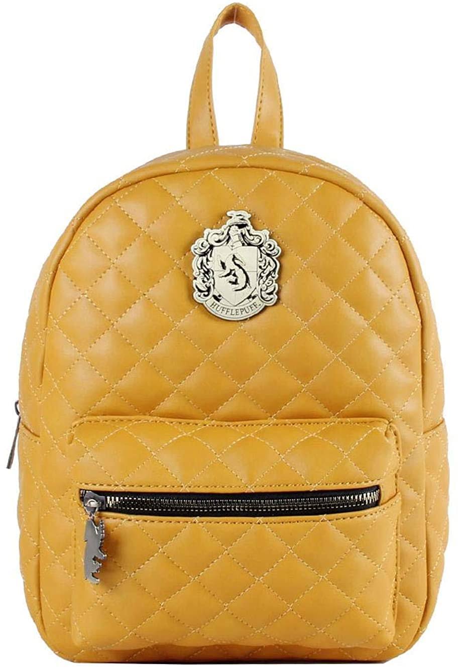Harry Potter Backpack Hufflepuff House Crest Luxury Yellow Quilted Mini Cairo