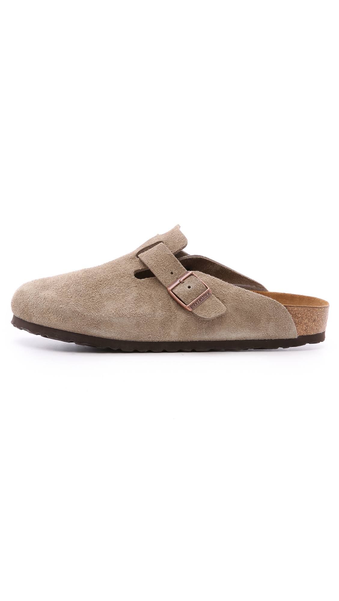 Birkenstock Boston Soft Footbed Clog - 45 - Taupe Suede