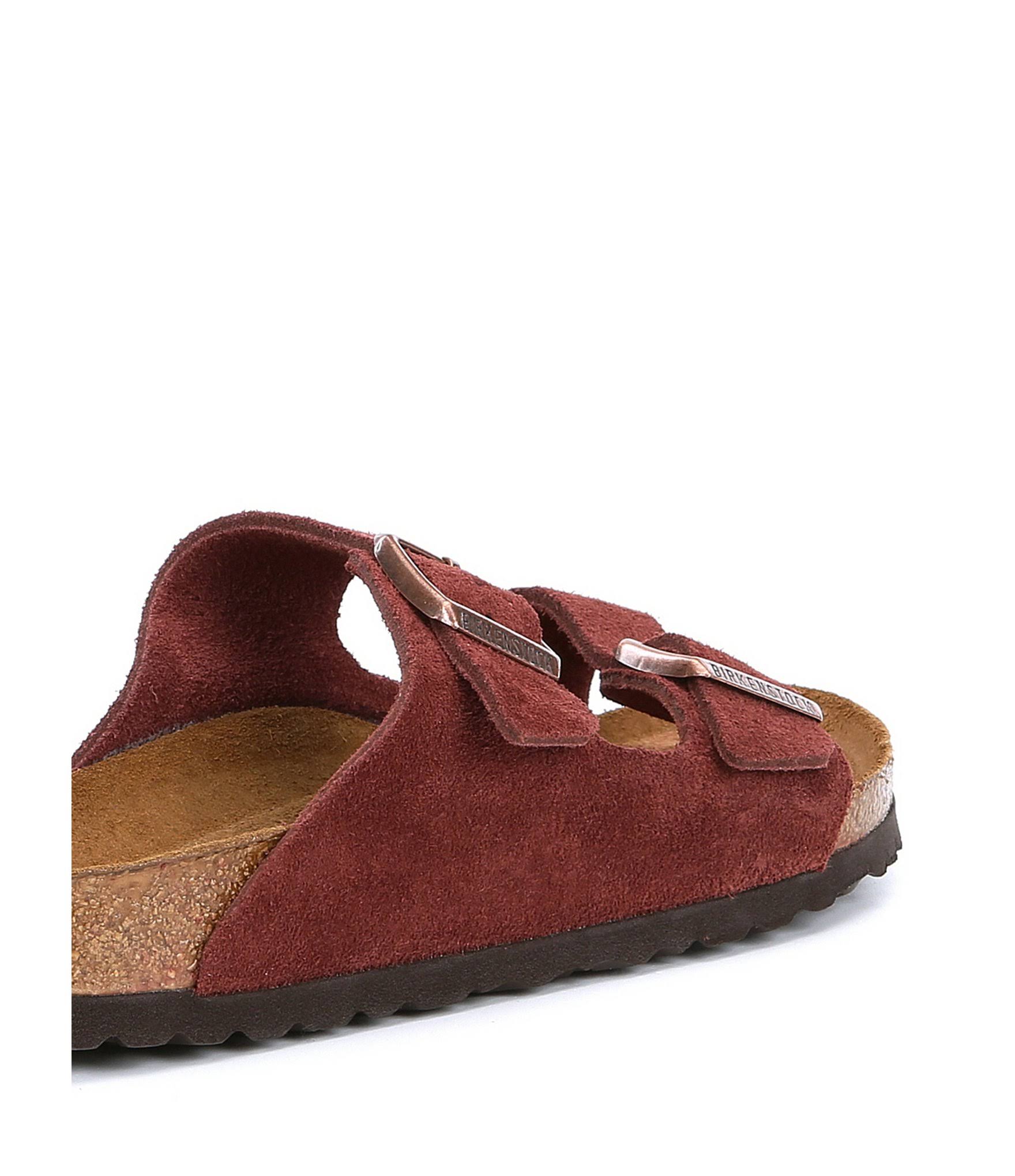 Birkenstock Arizona Soft Footbed - Port Suede (Narrow Width)
