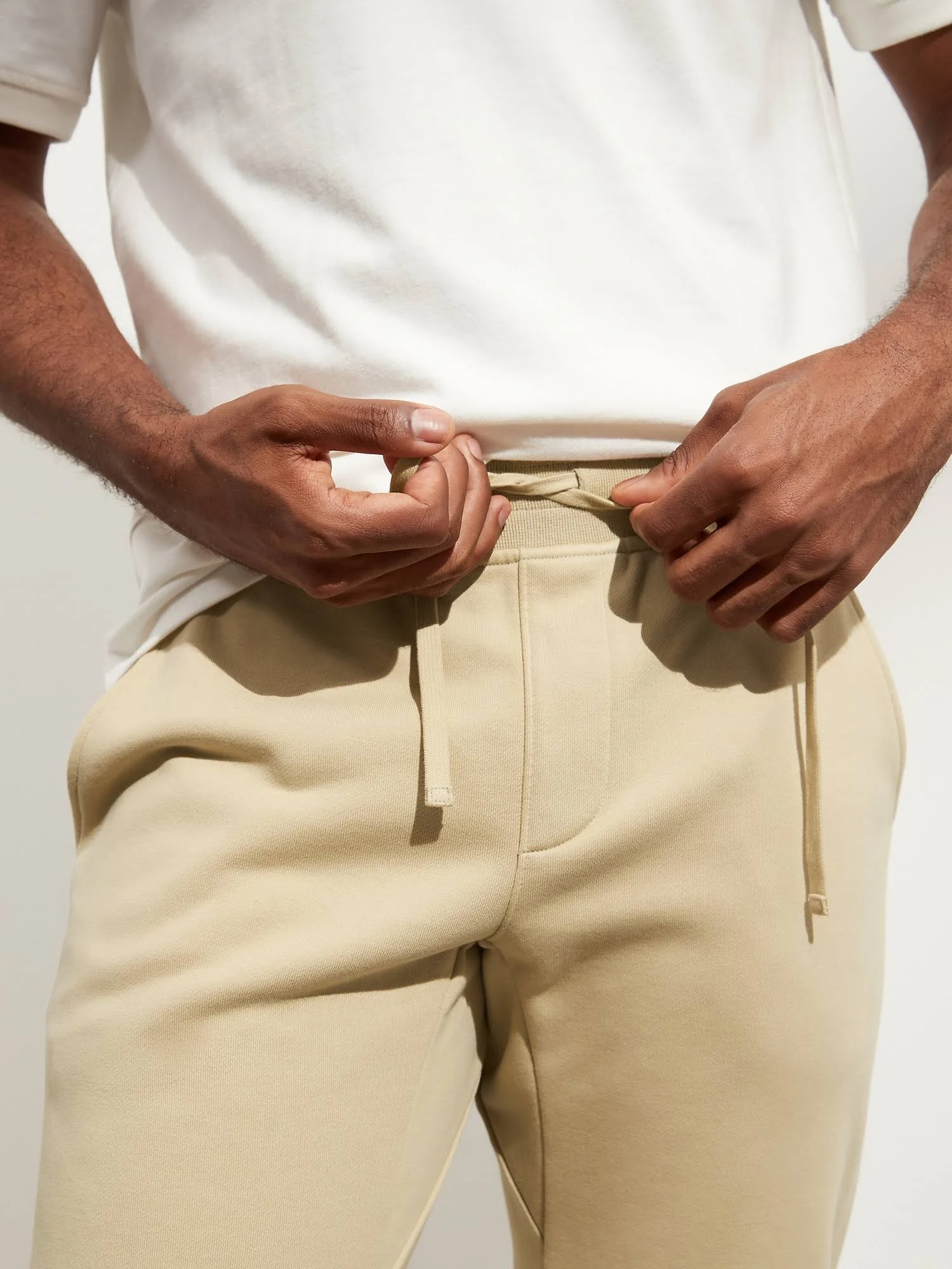 Banana Republic Men's French Terry Jogger Beige Baja Sand Size S