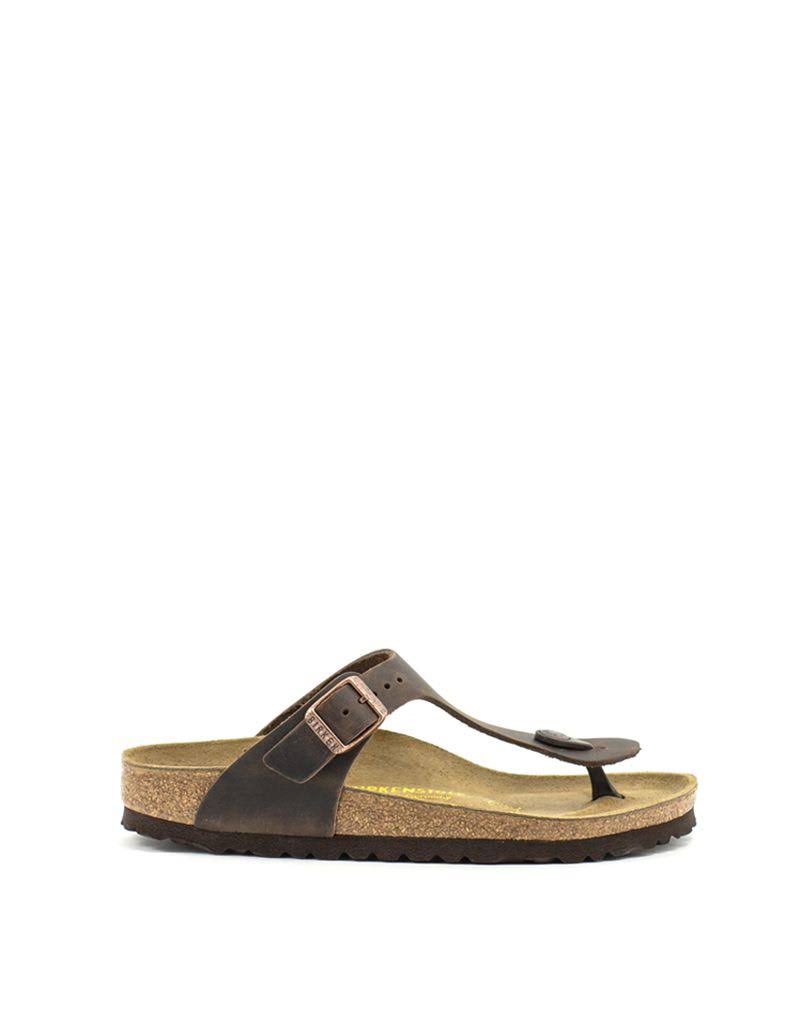 Birkenstock Women ?s Gizeh Habana Waxy Leather Sandals