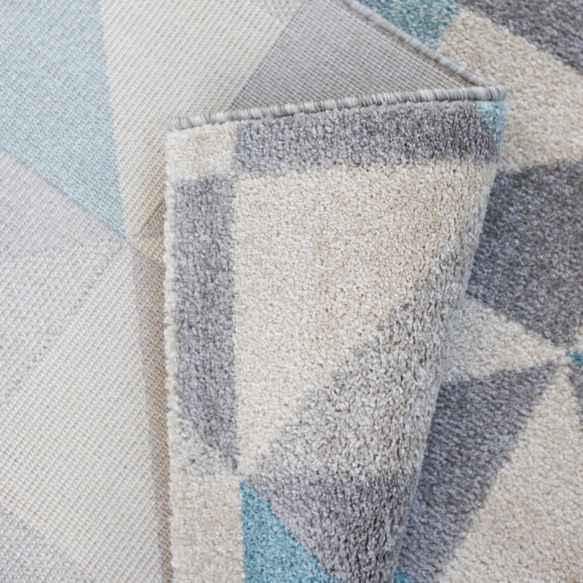 BALTA Larisa Blue 2 ft. x 7 ft. Geometric Runner Rug