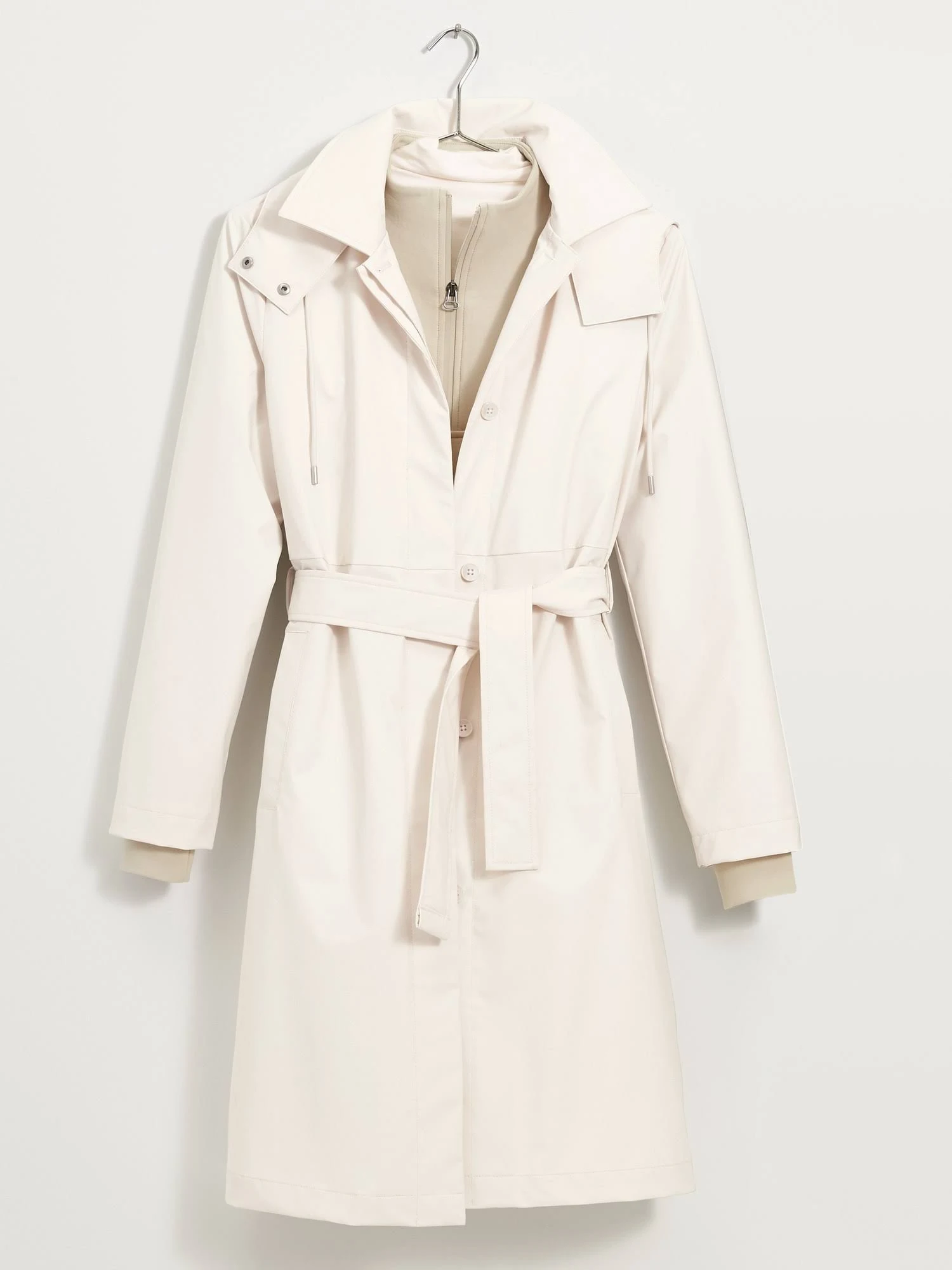 Banana Republic Women's 2-in-1 Rain Coat White Size Xs