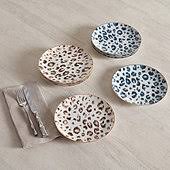 Set of 4 Leopard Accent Plates Natural - Ballard Designs