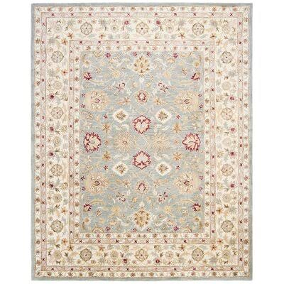 Charlton Home Otwell Blue/Beige Area Rug - Rug Size: 7&6x22 x 9&6x22