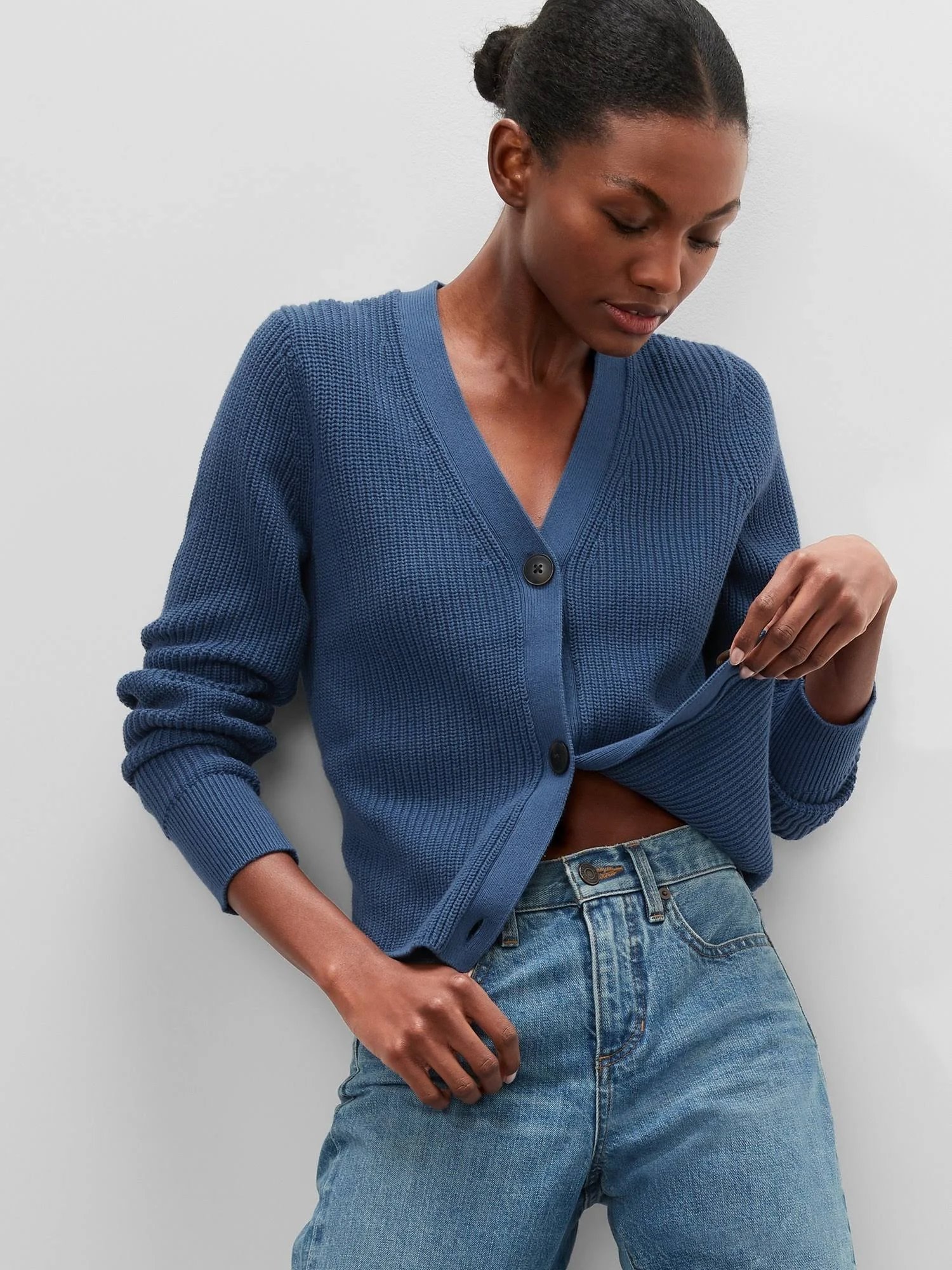 Women's Chunky Cardigan Indigo