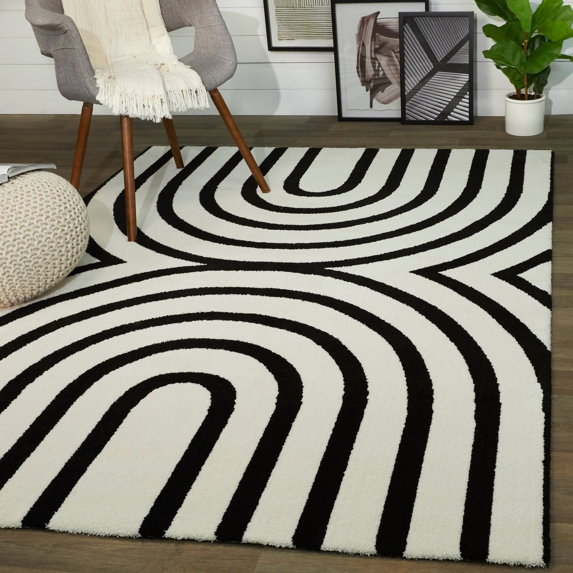 BALTA Thompson White 8 ft. x 10 ft. Contemporary Area Rug
