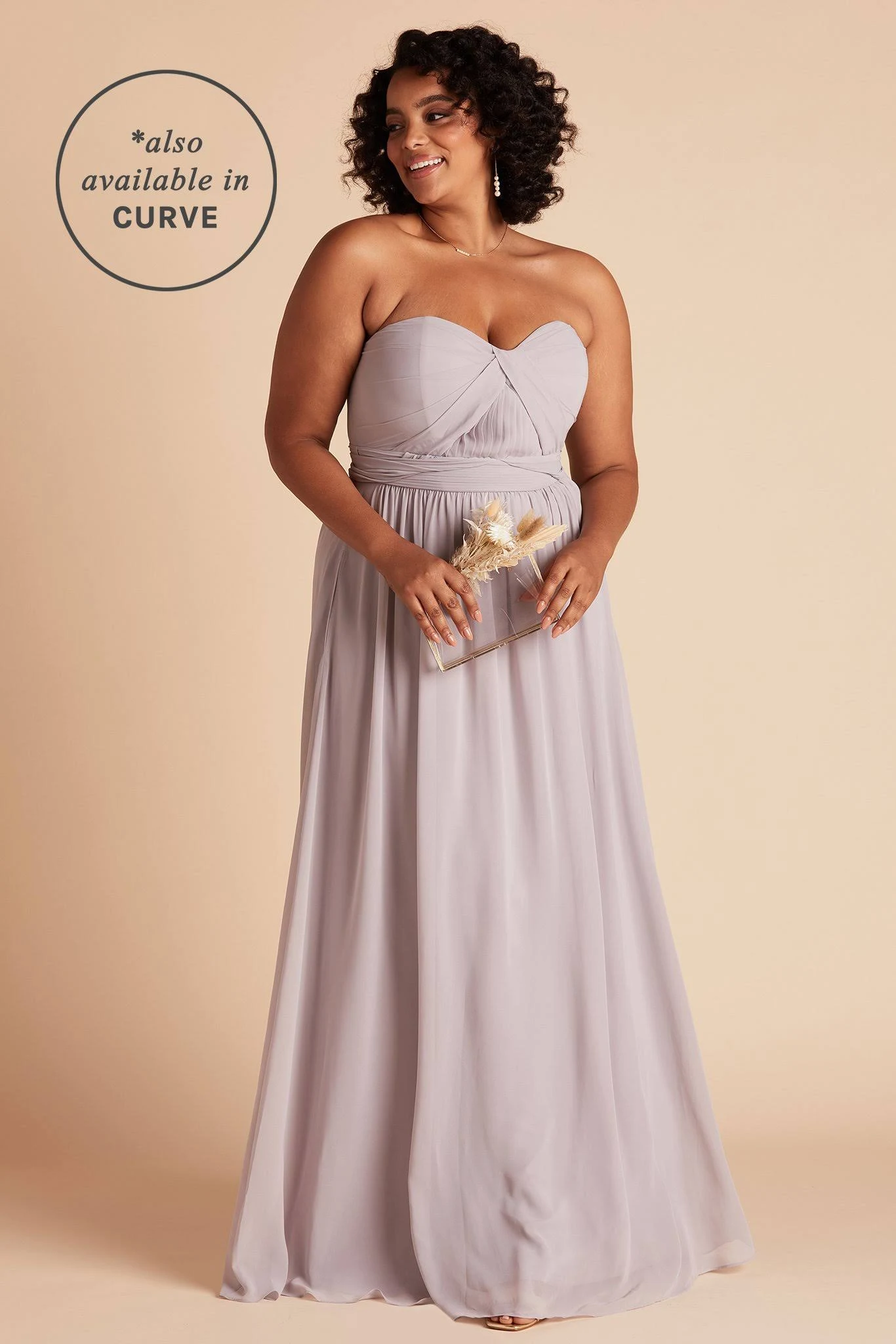 Birdy Grey Grace Convertible Chiffon Bridesmaid Dress in Lilac M / Lilac