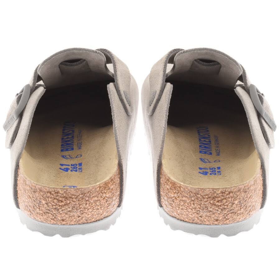Birkenstock Boston BS Suede Mules Grey