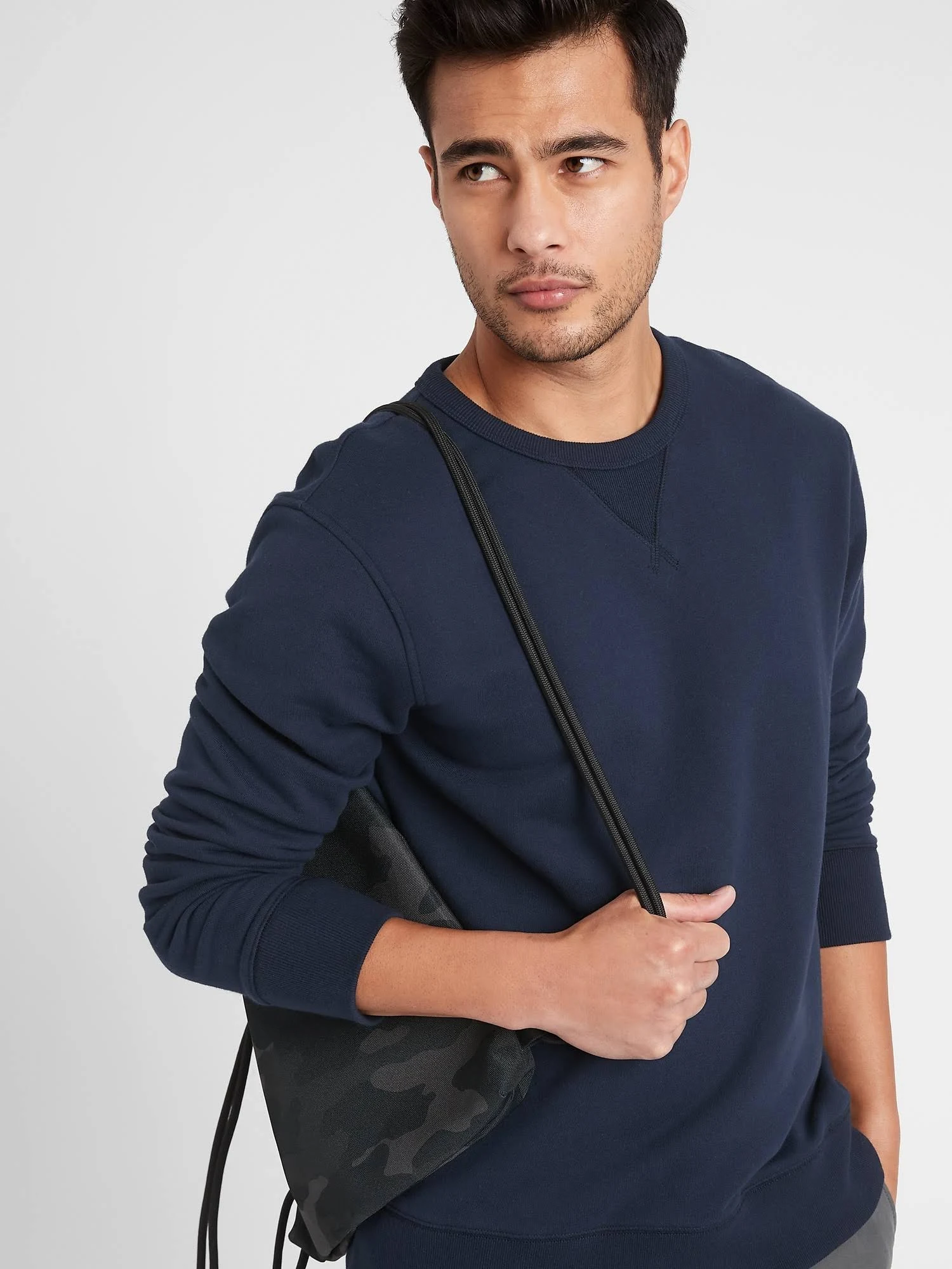 Banana Republic men's French Terry Sweatshirt Navy Size S