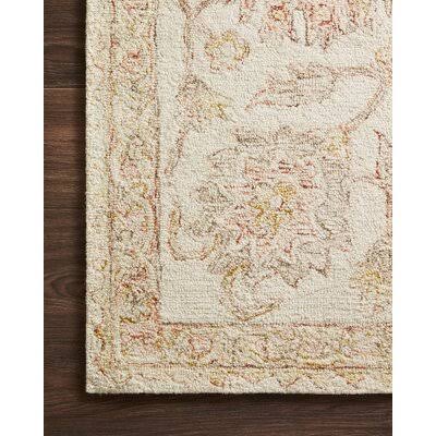 Fleshman Oriental Hand Hooked Wool Ivory/Blush Area Rug Birch Lane Rug Size: Rectangle 3&6x22 x 5&6x22