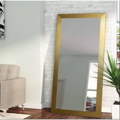 Full Length Mirror Wade Logan Size: 70x22 H x 31x22 W x 0.75x22 D, Finish: Gold