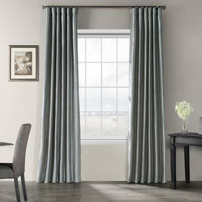 Sagunto Synthetic Room Darkening Thermal Rod Pocket Single Curtain Panel Size per Panel: 50x22 W x 108x22 L, Curtain Color: Stor