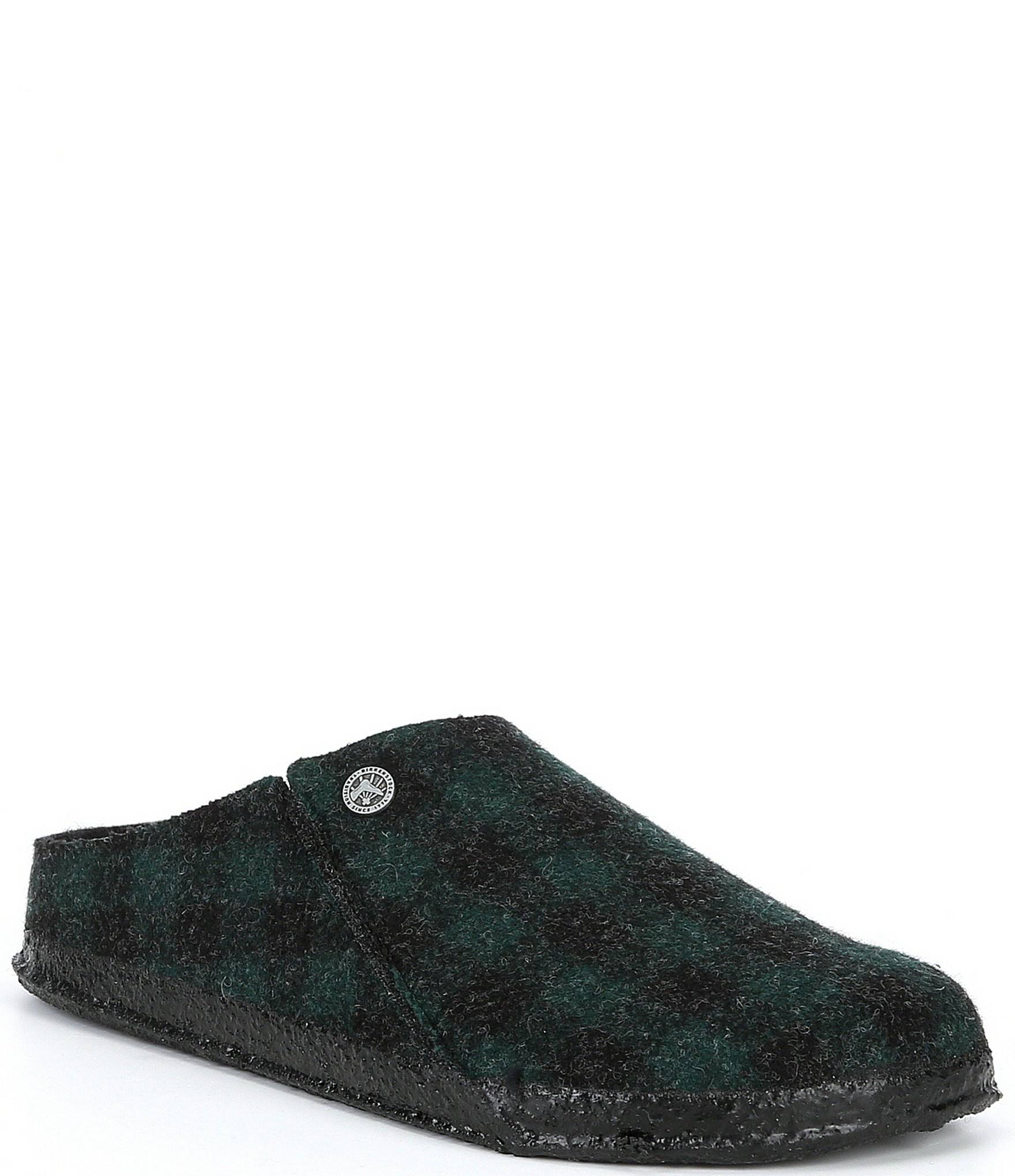 Birkenstock Men's Zermatt Shearling Slipper - 43 - Plaid Green / Black