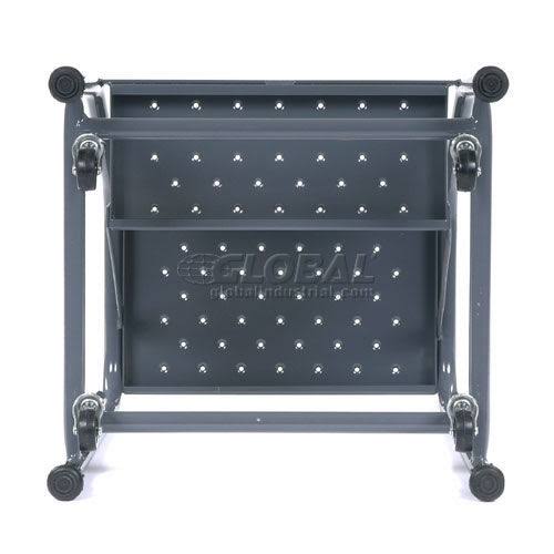 Ballymore 218P Perforated 16x22W 2 Step Steel Rolling Ladder 10x22D Top Step