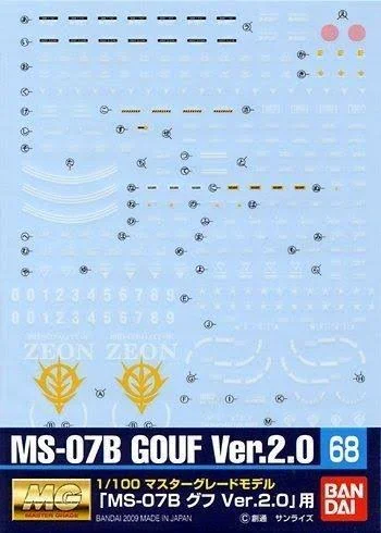 Bandai 1/100 Gundam Decal mg Gouf for Ver.2.0 (68)