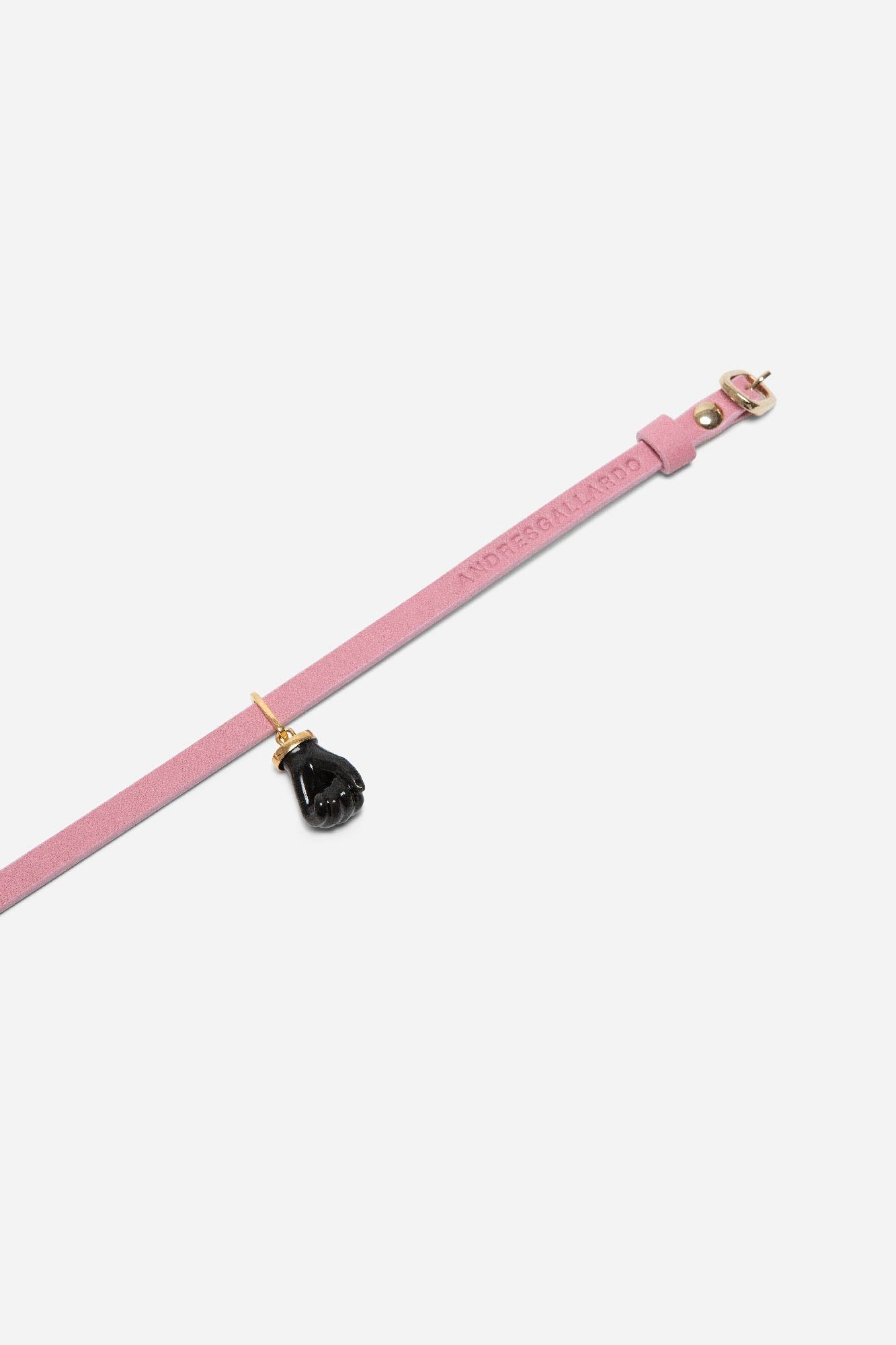 FIST LEATHER CHOKER BLACK