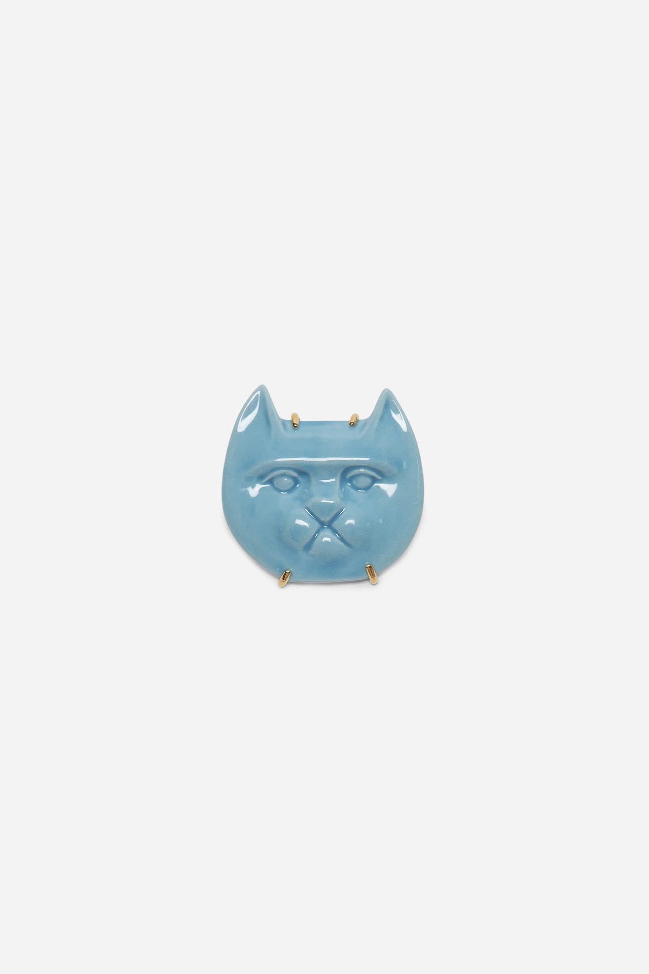 CAT FACE MED PIN CIEL