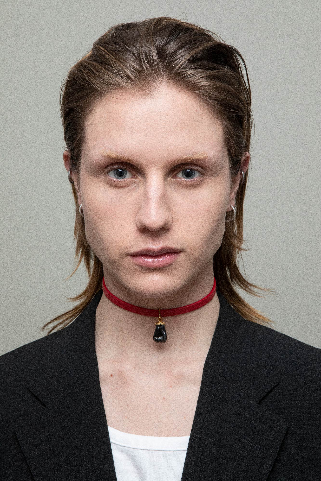 FIST LEATHER CHOKER BLACK