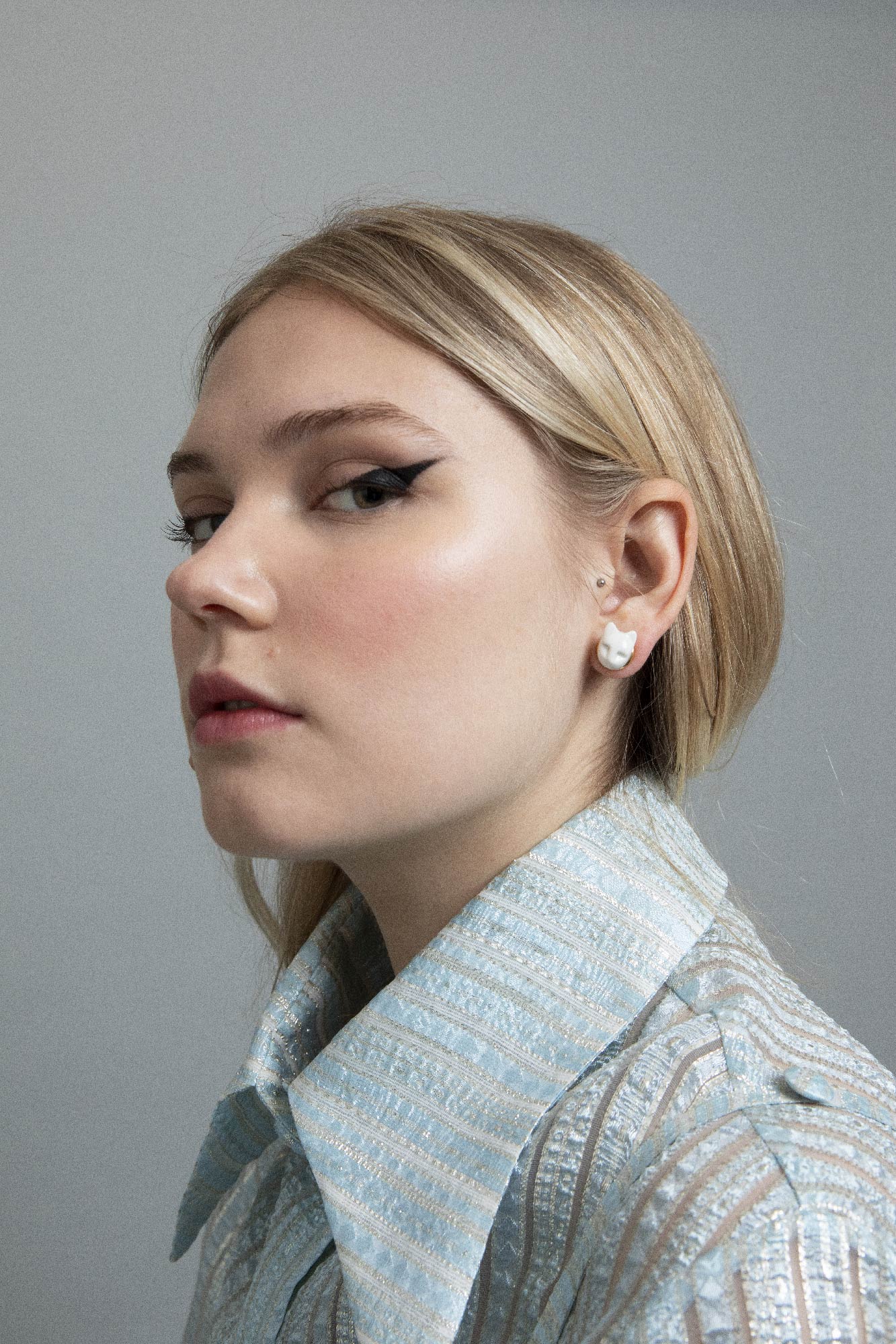 CAT & SPIKE SINGLE EARRING