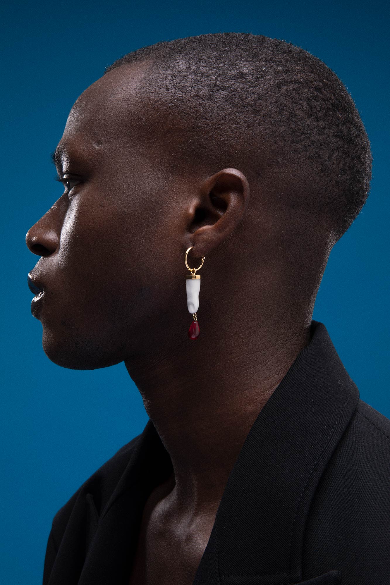 BLOOD DROP SING EARRING