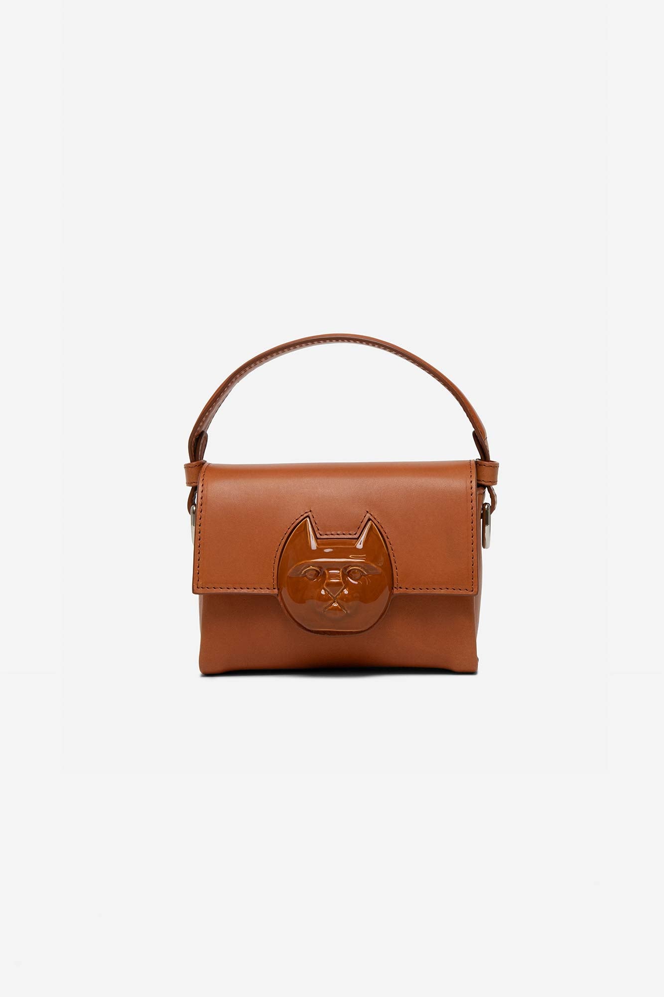 FLAP MINI CAT HEAD BAG CAMEL
