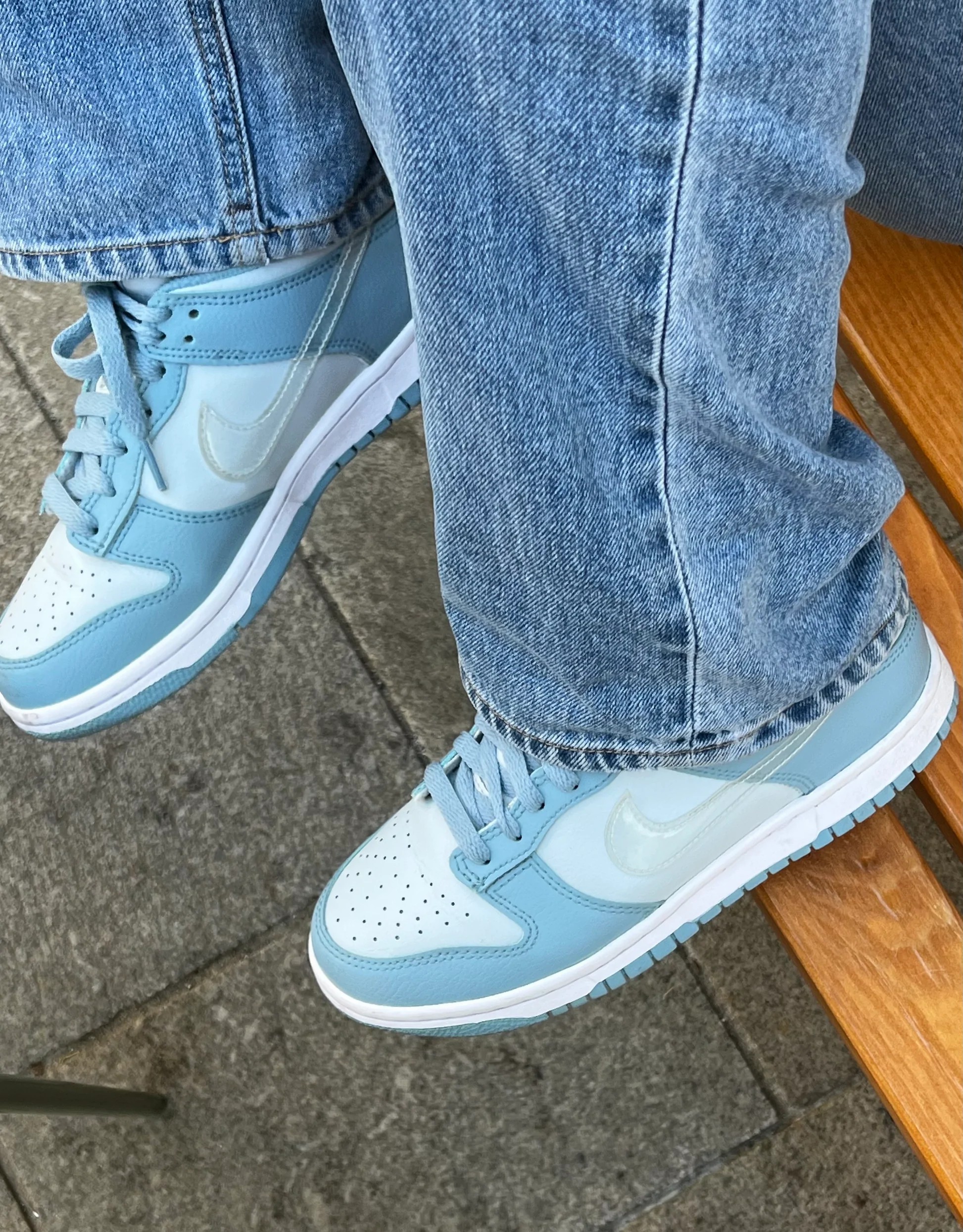 Nike Dunk Low Clear Blue Swoosh