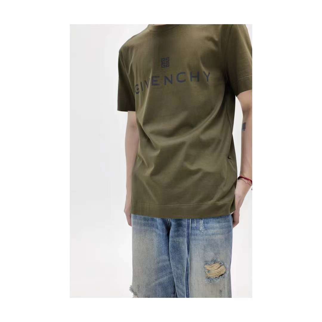 Givenchy FW22 lettering logo print T-shirt Brown 5.16