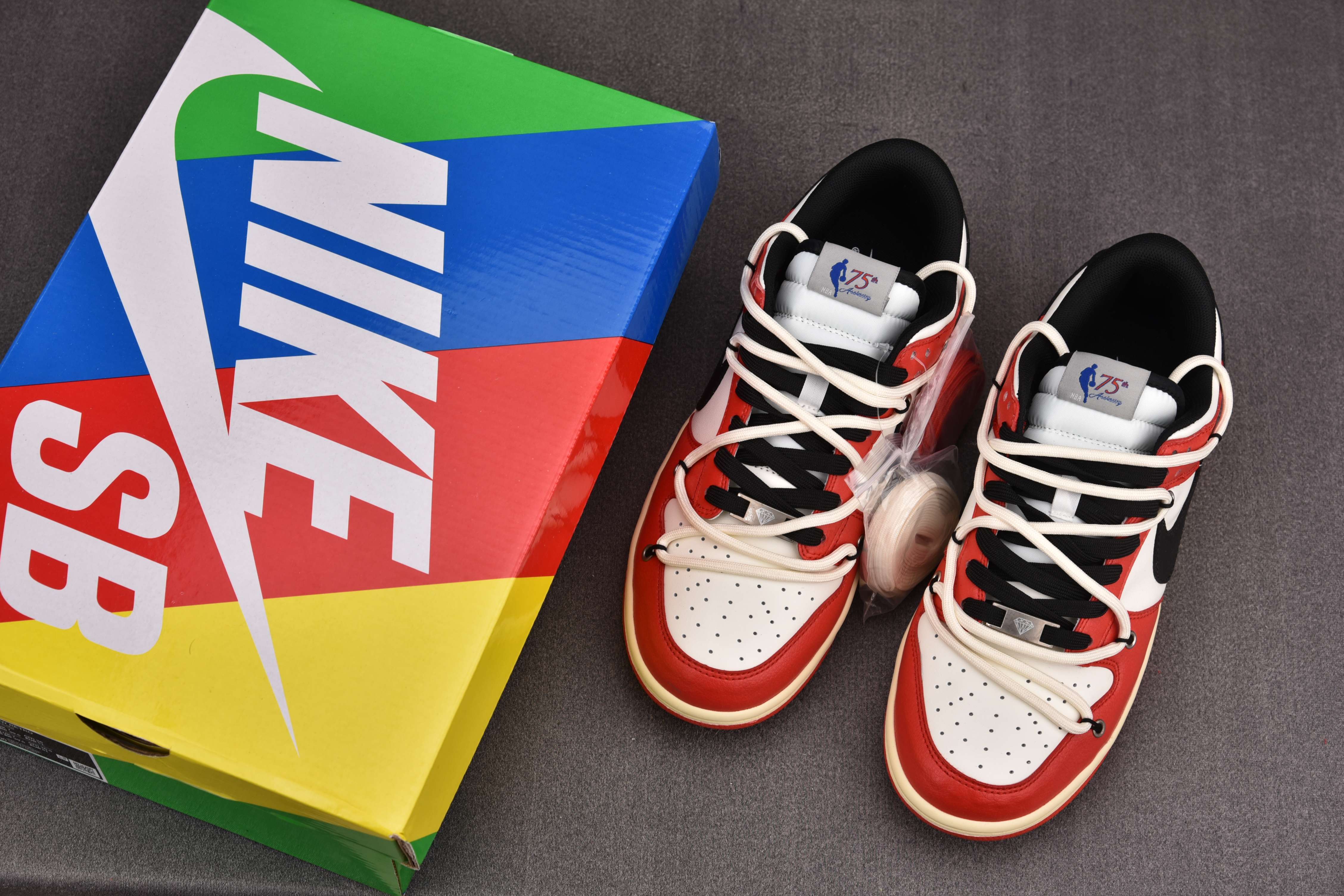 Nike Dunk Low NBA 75th Anniversary Chicago (Custom Sneaker)