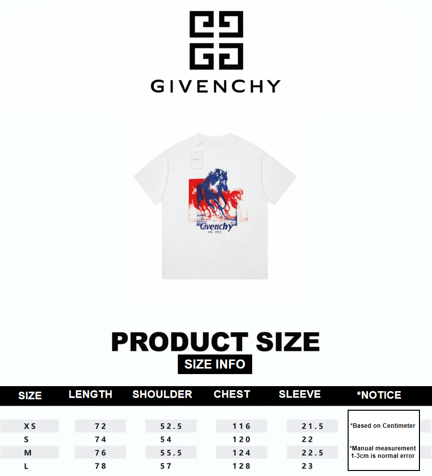 Givenchy 23ss 1952 Horse Logo Short Sleeve T-Shirt White 6.14