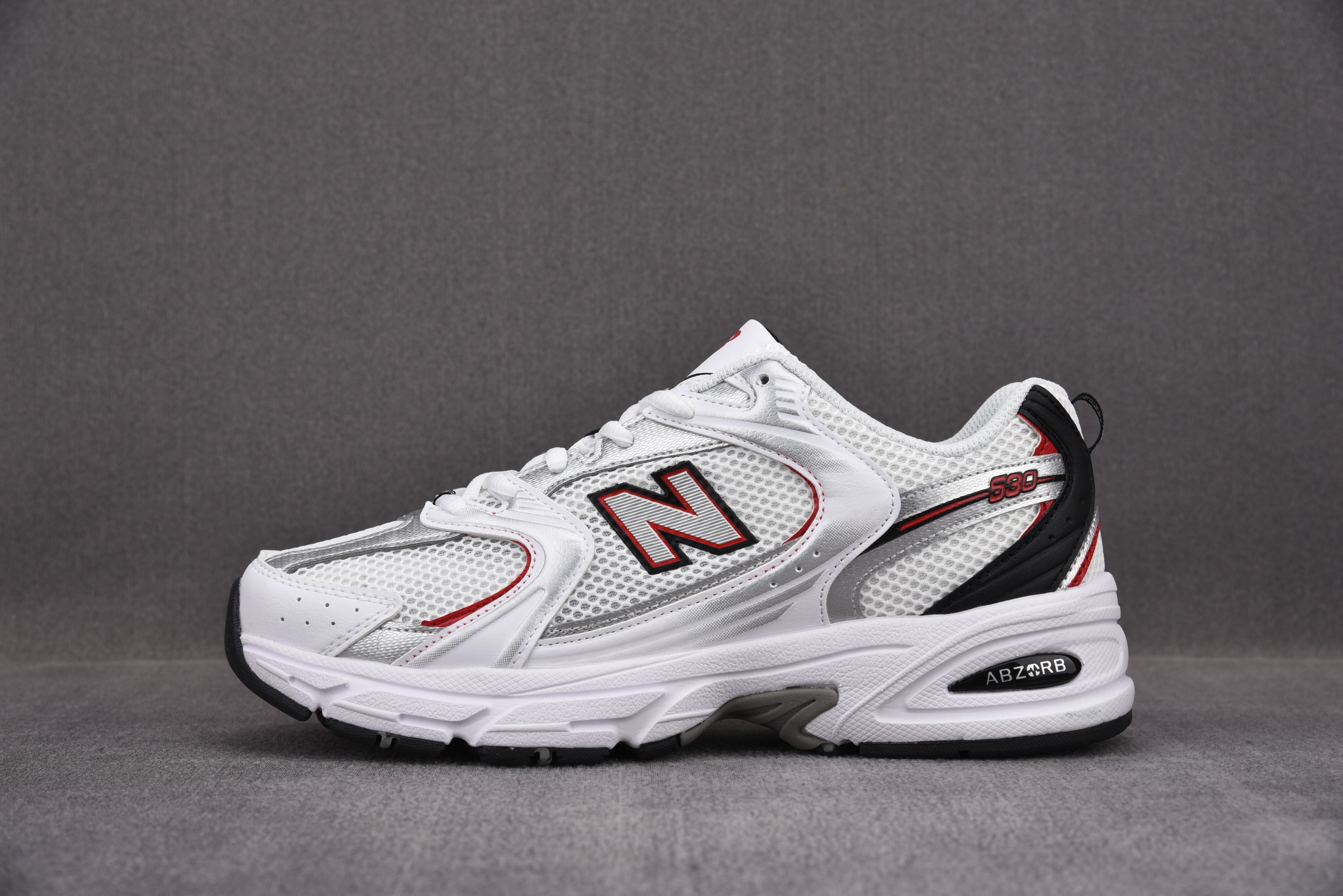 New Balance 530v2 White Silver Red