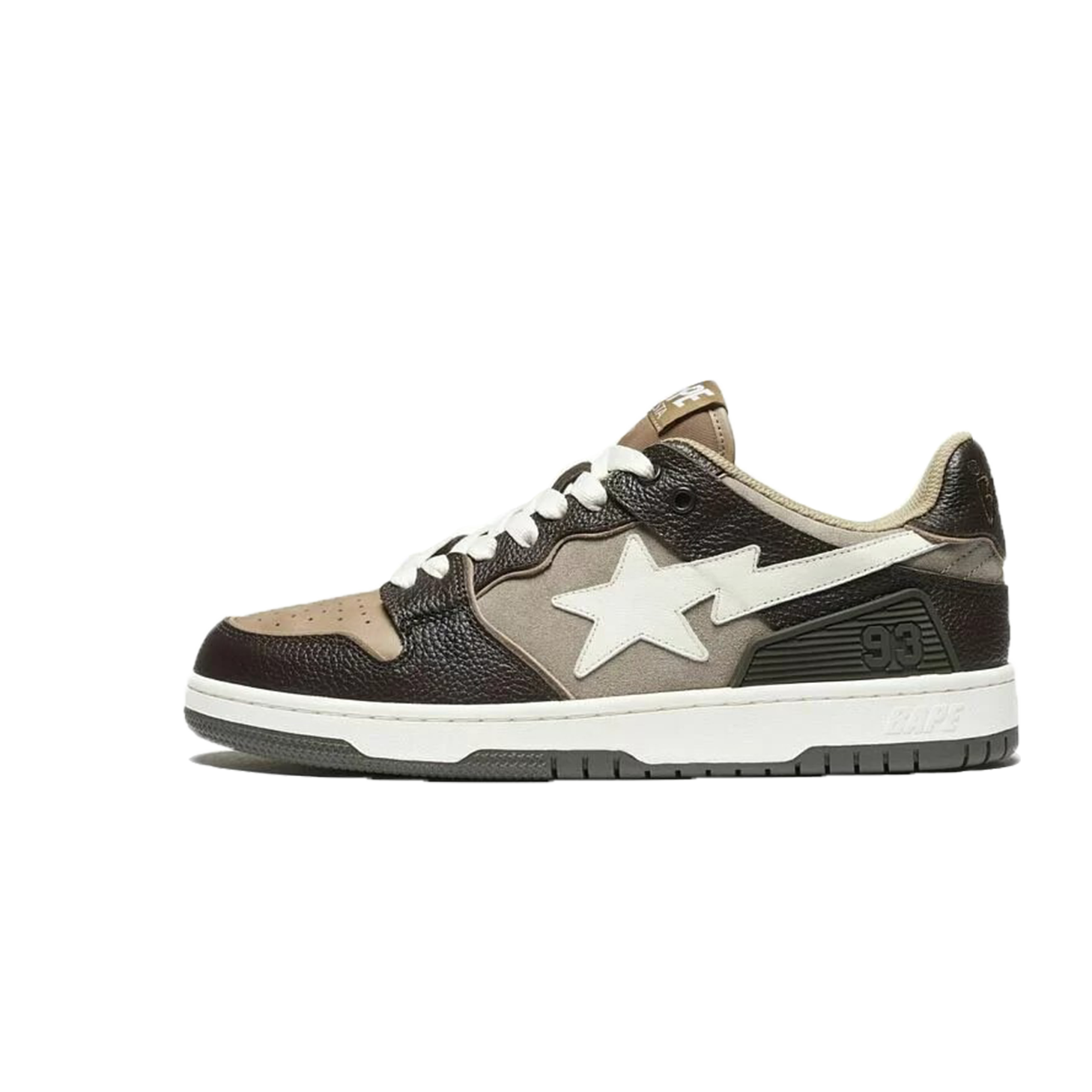 A Bathing Ape SK8 STA Sneakers Khaki Coffee