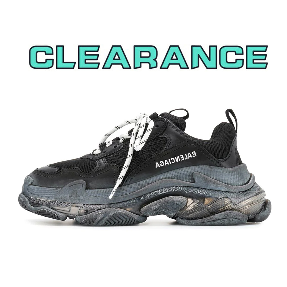 【Clearance】BCG Triple S Clear Sole Black 2.0 （US11）