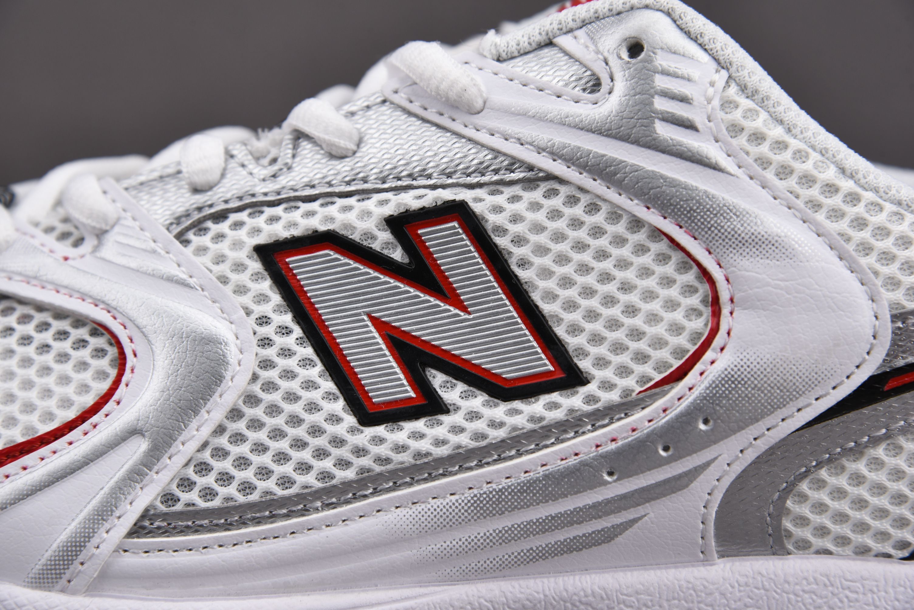 New Balance 530v2 White Silver Red