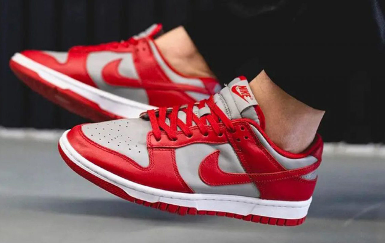 Nike Dunk Low Retro Medium Grey Varsity Red UNLV (2021)