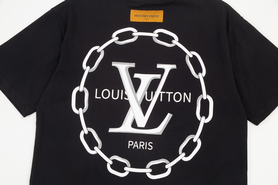Louis Vuitton Double Sided Logo Print Classic Pattern Black 6.14
