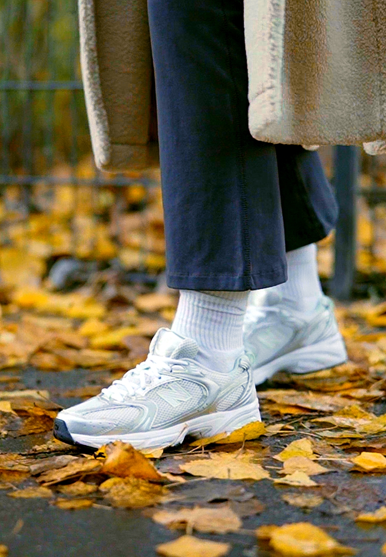 New Balance 530 White Silver Metallic