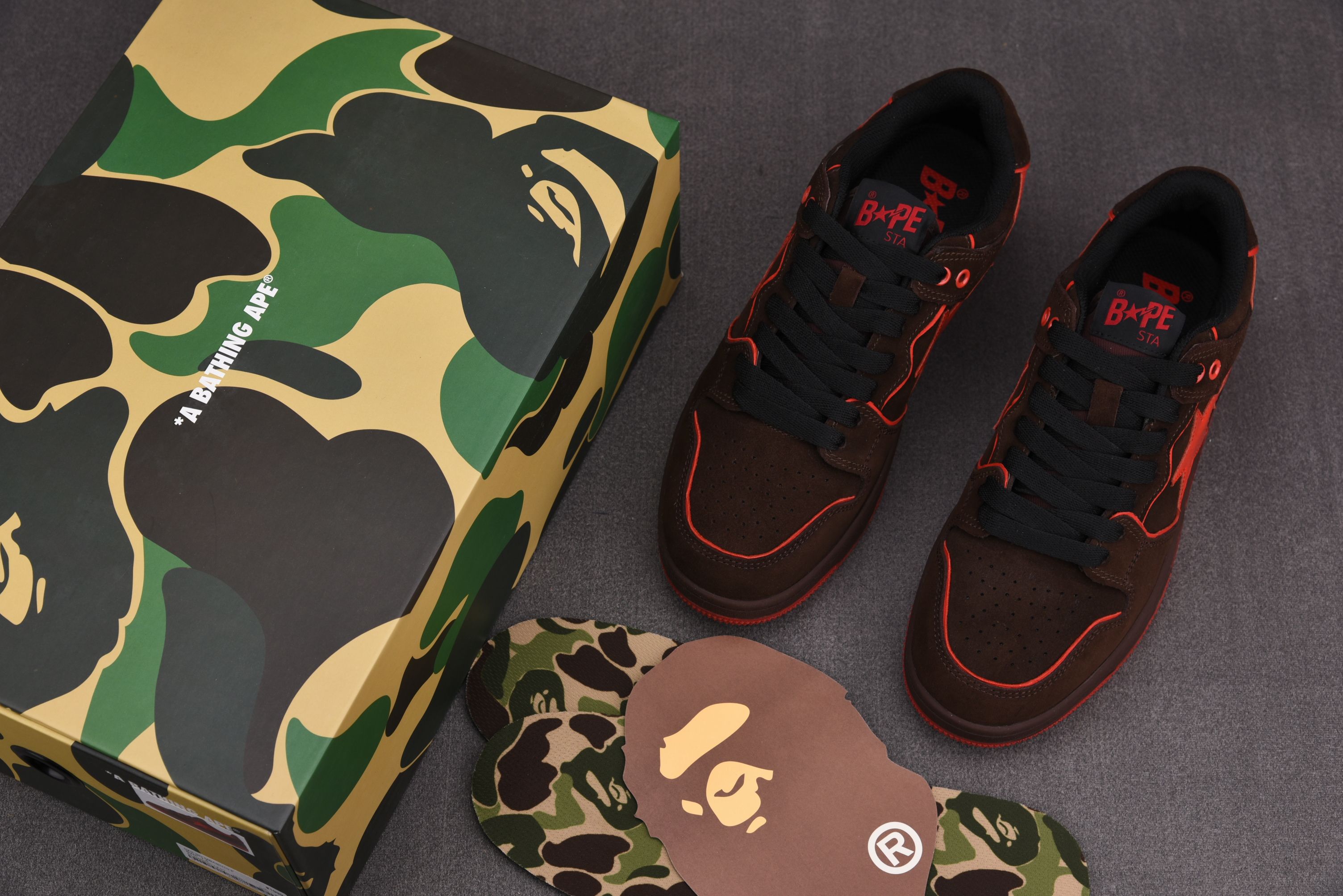 A BATHING APE BAPE SK8 STA Brown