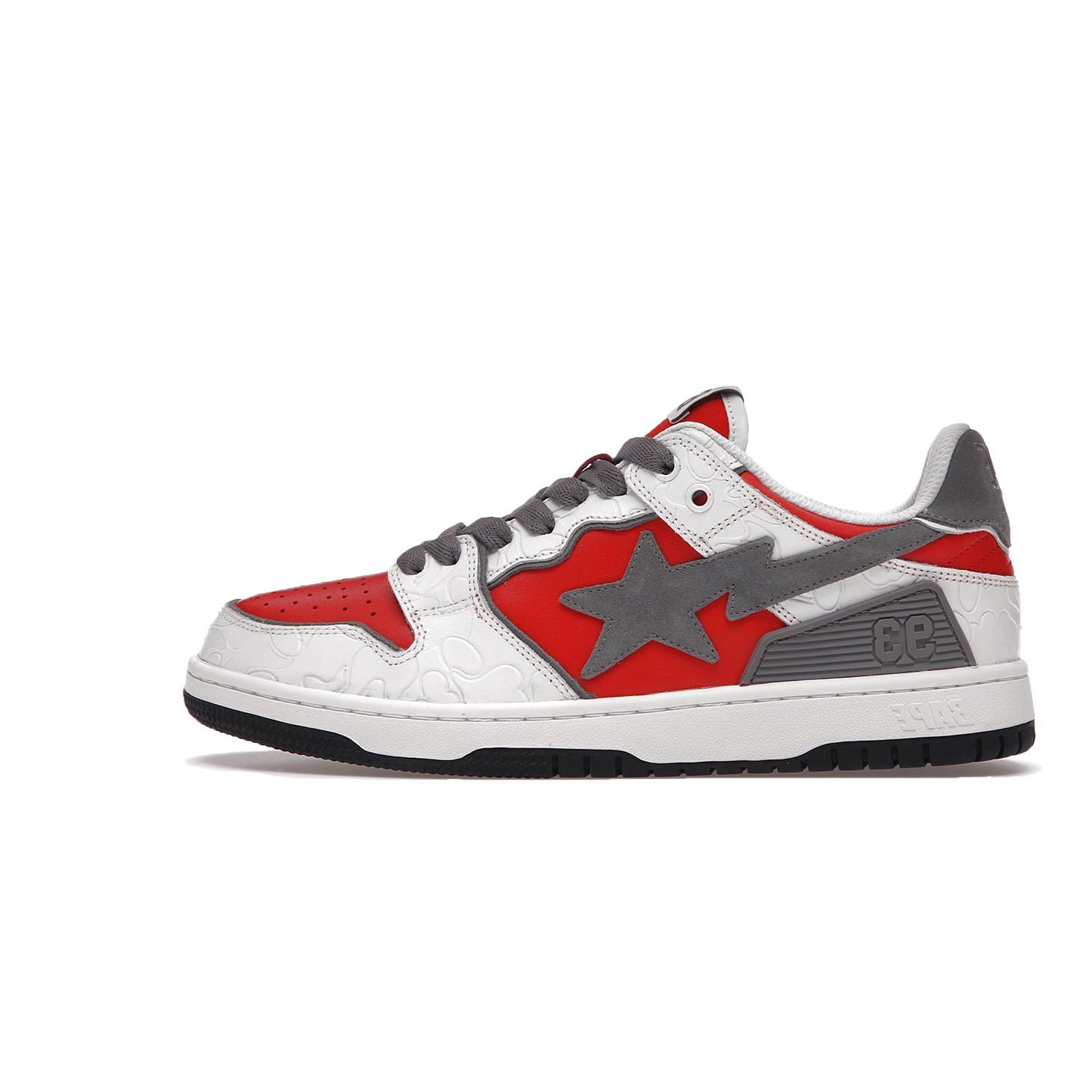 A Bathing Ape Bape SK8 Sta White Red
