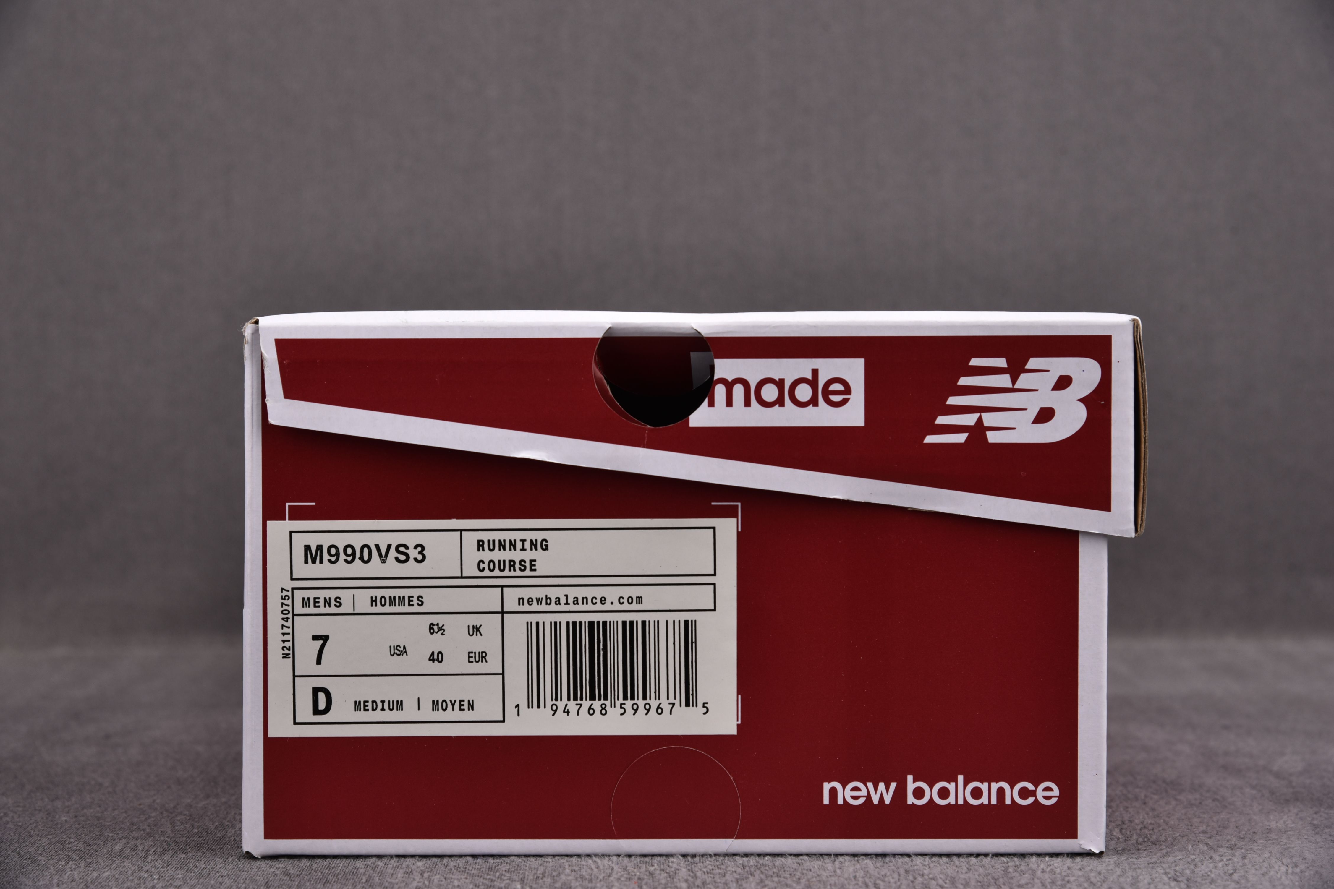 New Balance 990v3 MiUSA Version 3 Grey