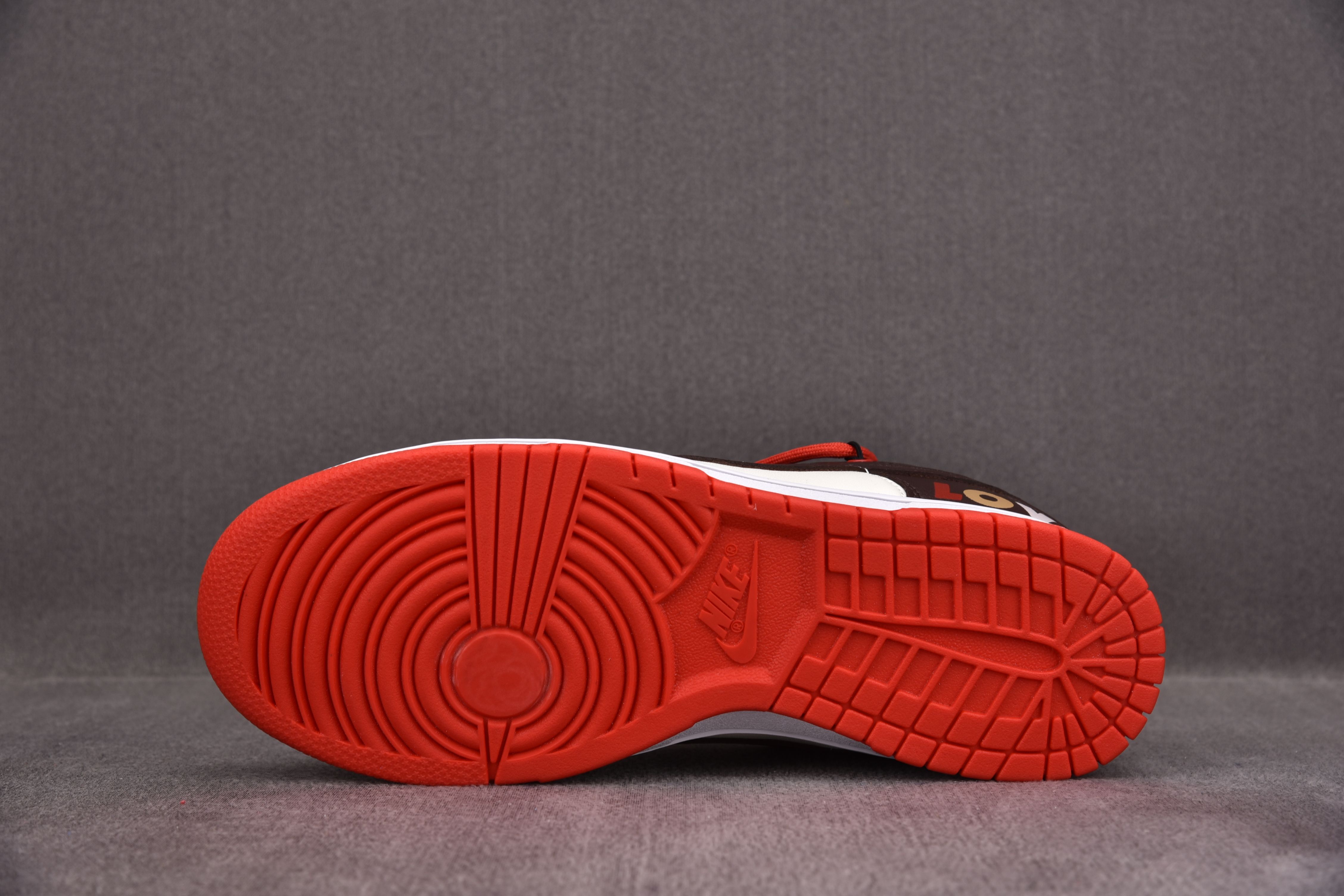 Nike Dunk Low EMB Chicago Valentine's Day Red Brown Limited (Custom Sneaker)