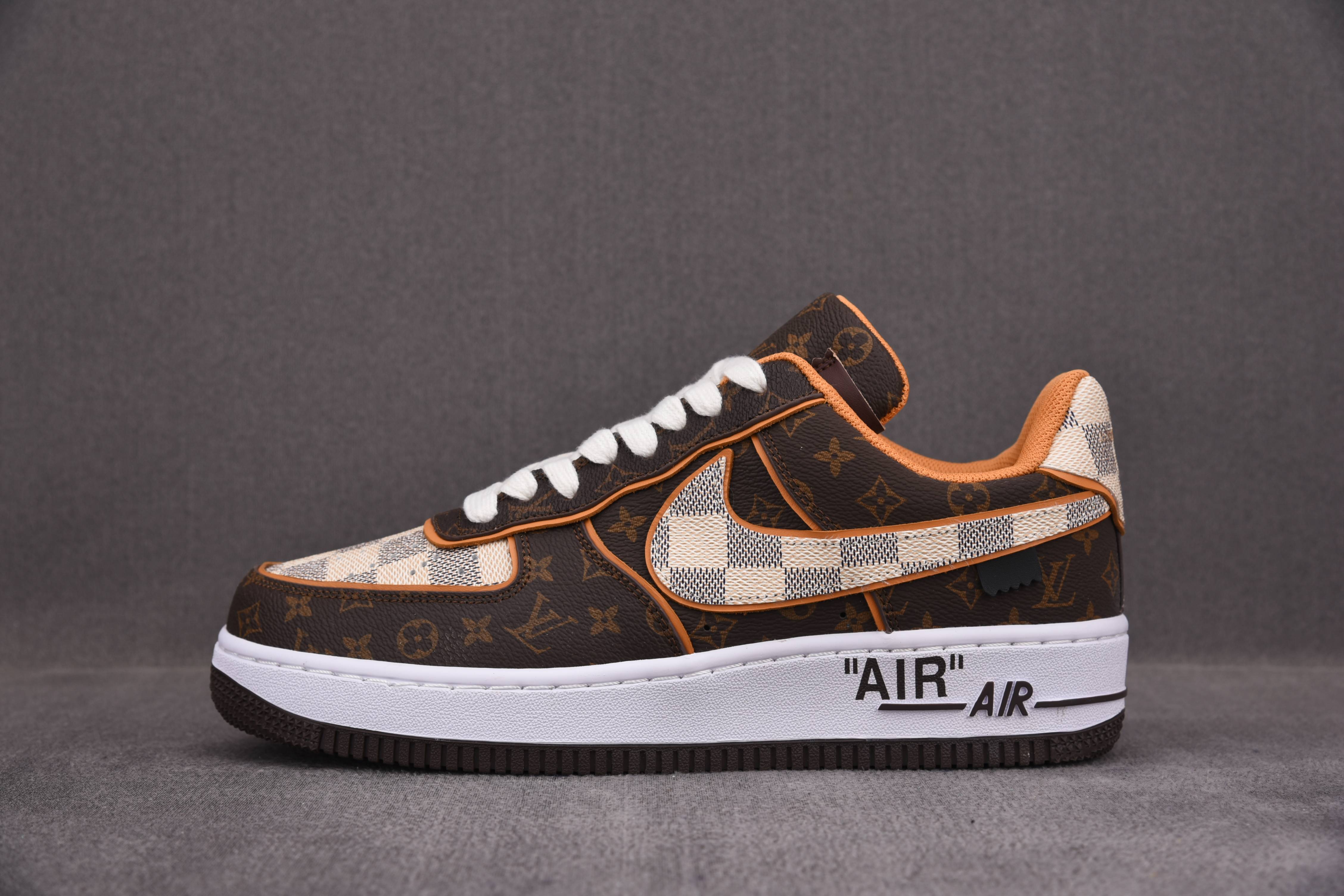 Nike Air Force 1 Low Louis Vuitton Monogram Brown Damier Azur 2 (Be careful about the size!!)