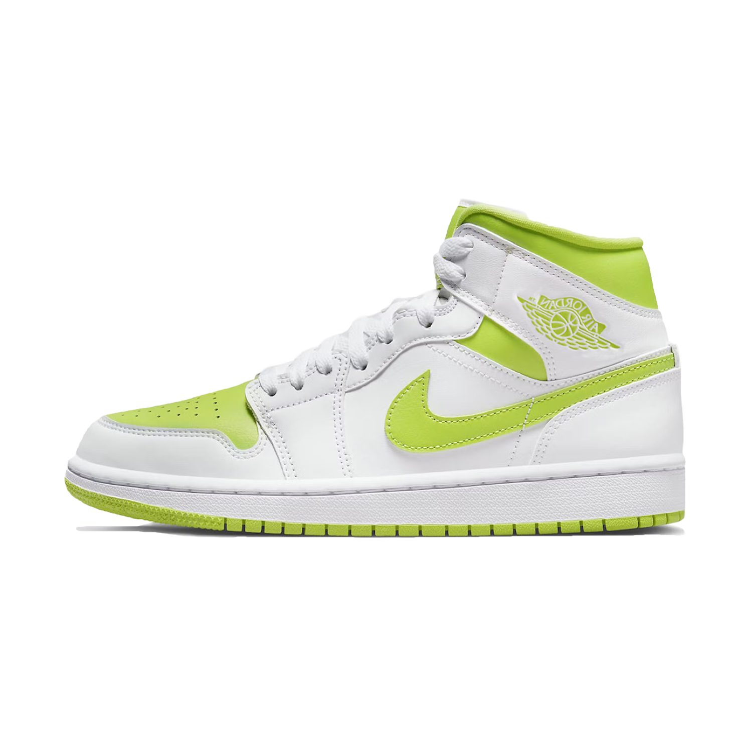 Jordan 1 Mid White Lime (Women Size!!)