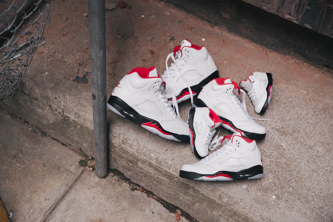 Jordan 5 Retro Fire Red Silver Tongue