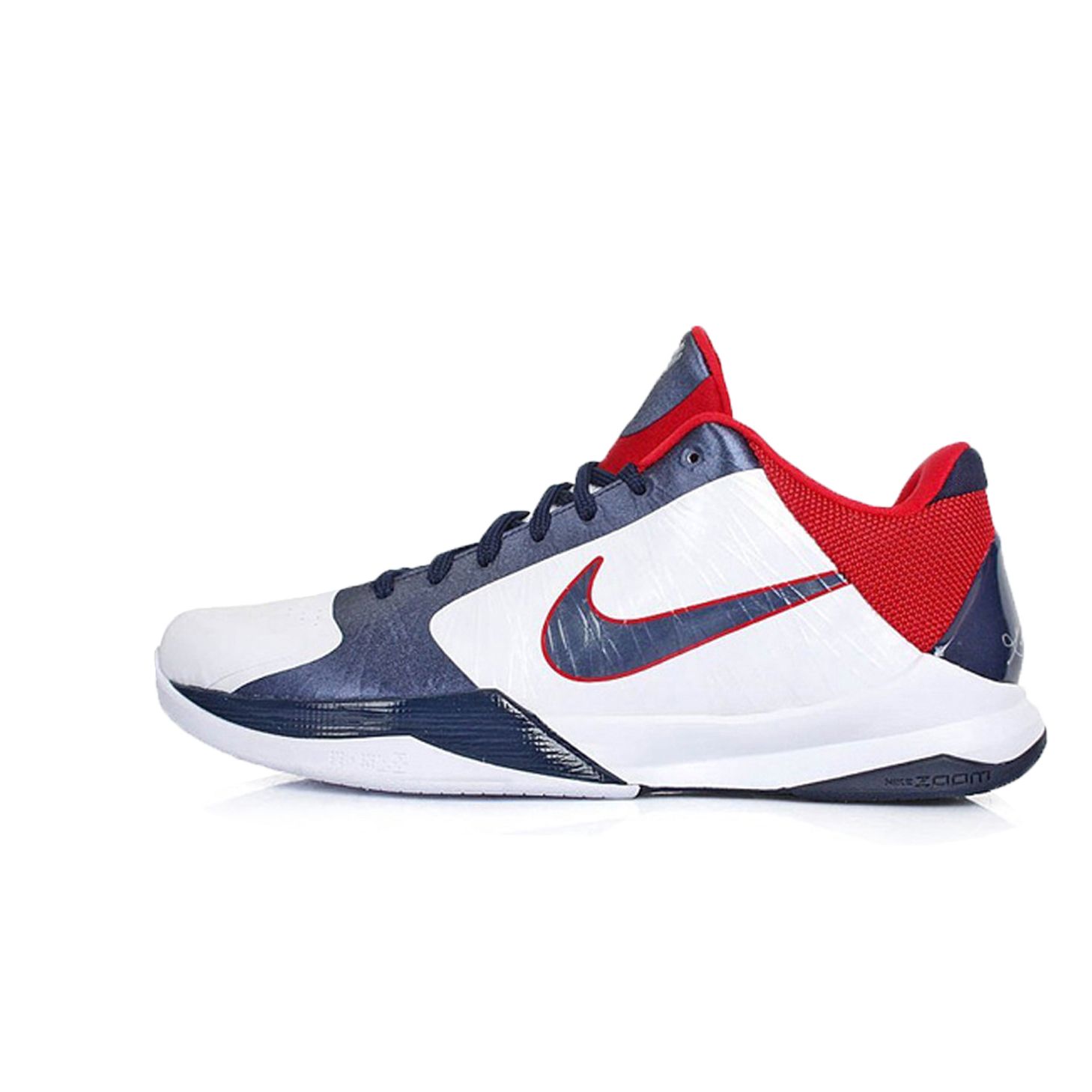 Nike Zoom Kobe 5 USA White Obsidian Sport Red